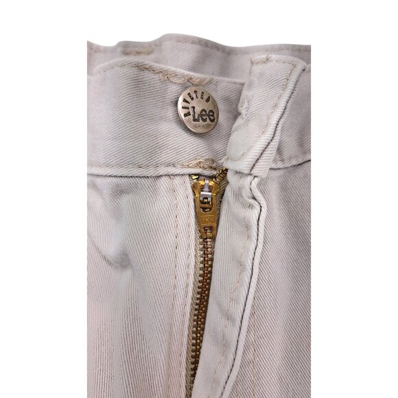 Vintage Lee Tan Cargo Khaki Shorts High Waist Women Size 28" Waist 6 Pocket Mom - Picture 4 of 8